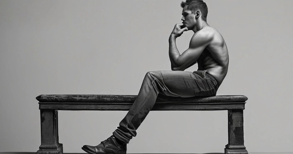 Male Modeling Posing :The Thinker