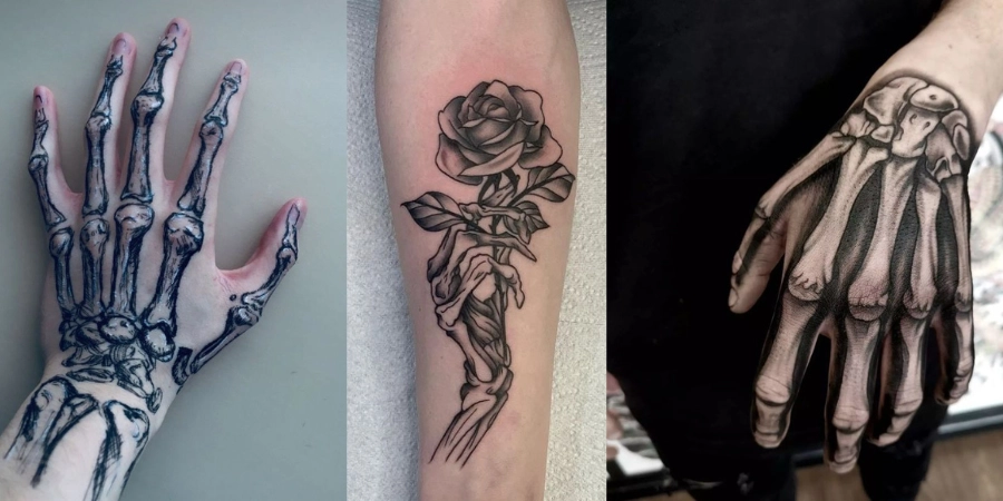 Simple Skeleton Hand Tattoo