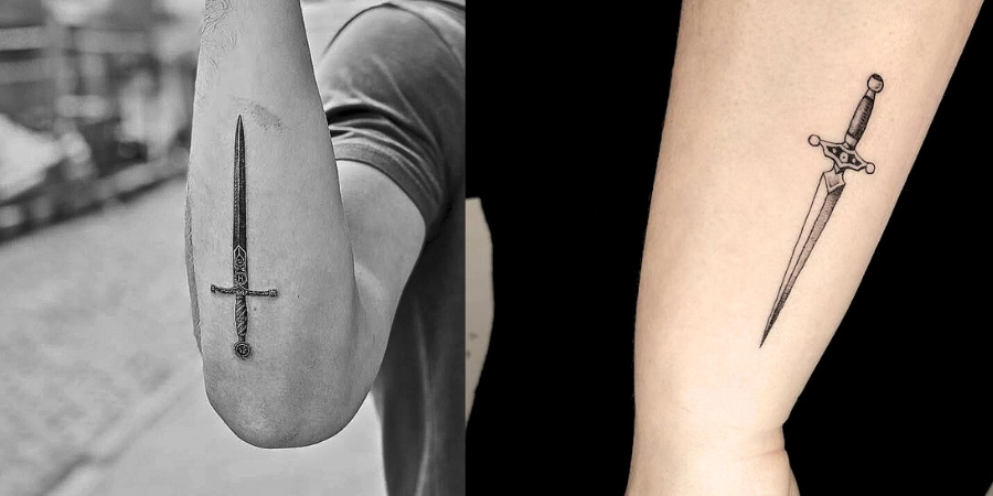 Simple Dagger Tattoo