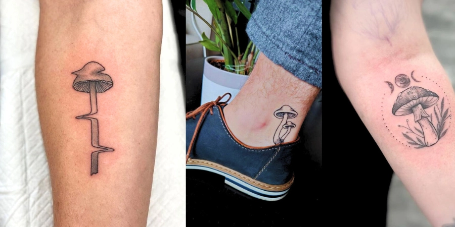 Simple Mushroom Tattoo