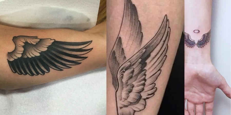 Simple Angel Wings Tattoo