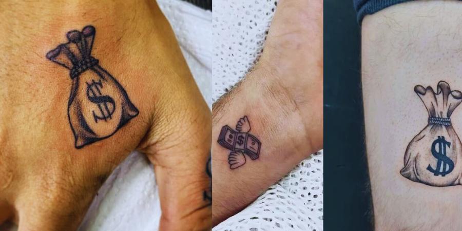 Simple Money Bag Tattoo