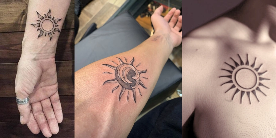 Simple Sun Tattoo