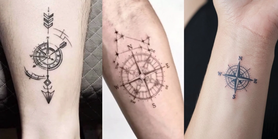 Simple Compass Tattoo